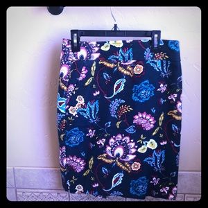 Loft floral pencil skirt
